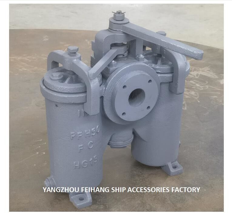 Ναυπηγική διπλή φίλτρα λαδιού 5A-50A JIS F7208 ( H Type ) Body Cast Iron Filter Cartridge από ανοξείδωτο χάλυβα