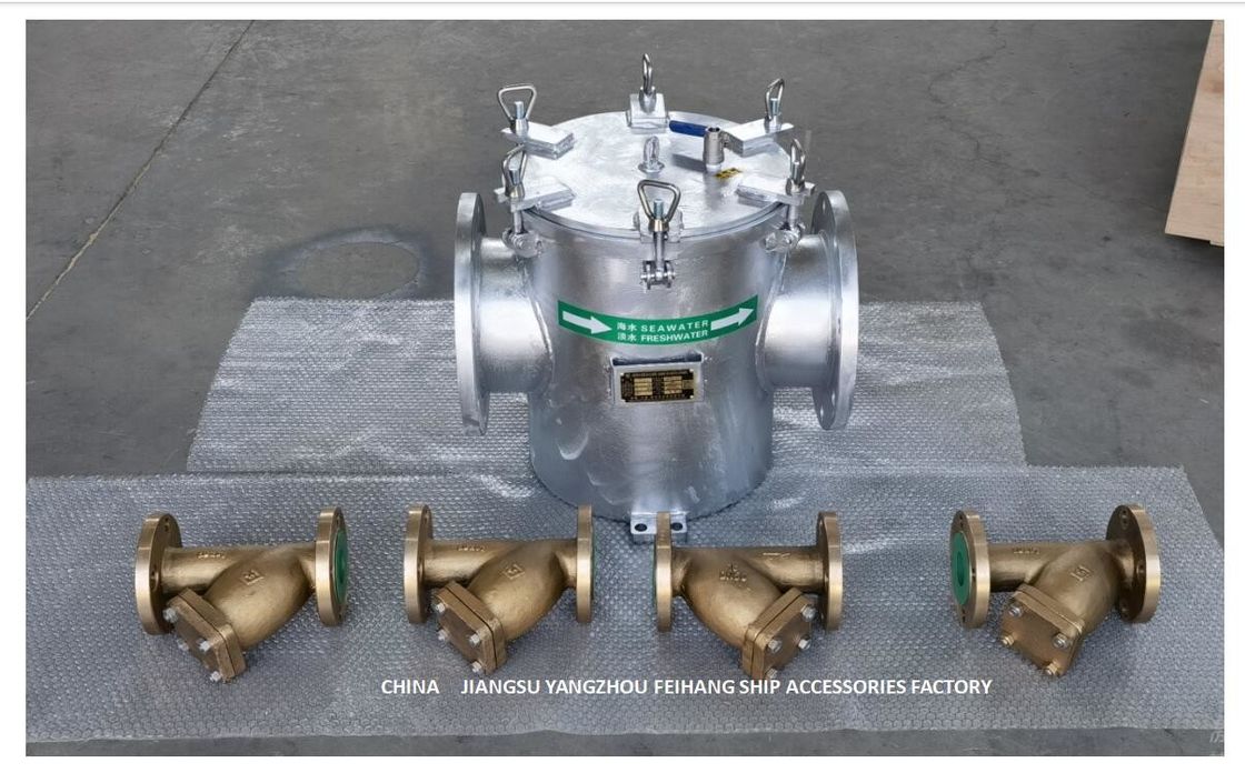 Το κύριο φίλτρο Cb/T497-2012 νερού της θάλασσας Dn250 αποτελείται κυρίως από τους συνδέοντας σωλήνες, κύριοι σωλήνες, καλάθια φίλτρων, φλάντζες,