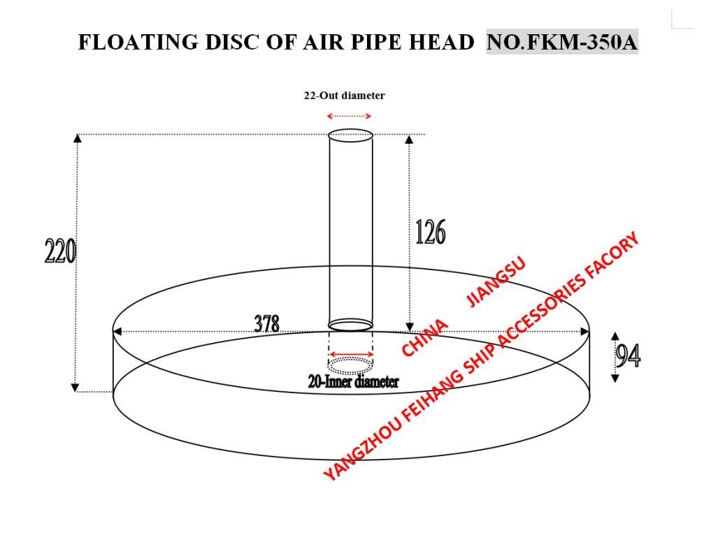 Αναπνεύσιμη ΚΑΠ Floater fkm-350 επικεφαλής επιπλέον σώμα Plat fkm-350 επικεφαλής επιπλέων δίσκος fkm-350 διεξόδων σωλήνων αέρα