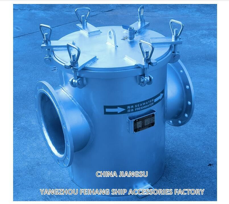AS250 CB/T497-2012 Φίλτρα θαλάσσιου χοντρού νερού & Σφουγγαριστής θαλάσσιου νερού Mairine Σώμα από άνθρακα, φίλτρο από ανοξείδωτο χάλυβα