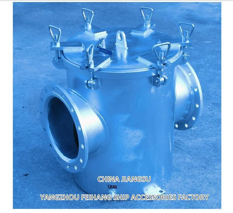 Ναυτικό φίλτρο χοντρού νερού μοντέλο AS250 CB/T497 Γαλβανισμένο σώμα από ανθρακούχο χάλυβα, φυσίγγιο φίλτρου από ανοξείδωτο χάλυβα, δίχτυ-8mm