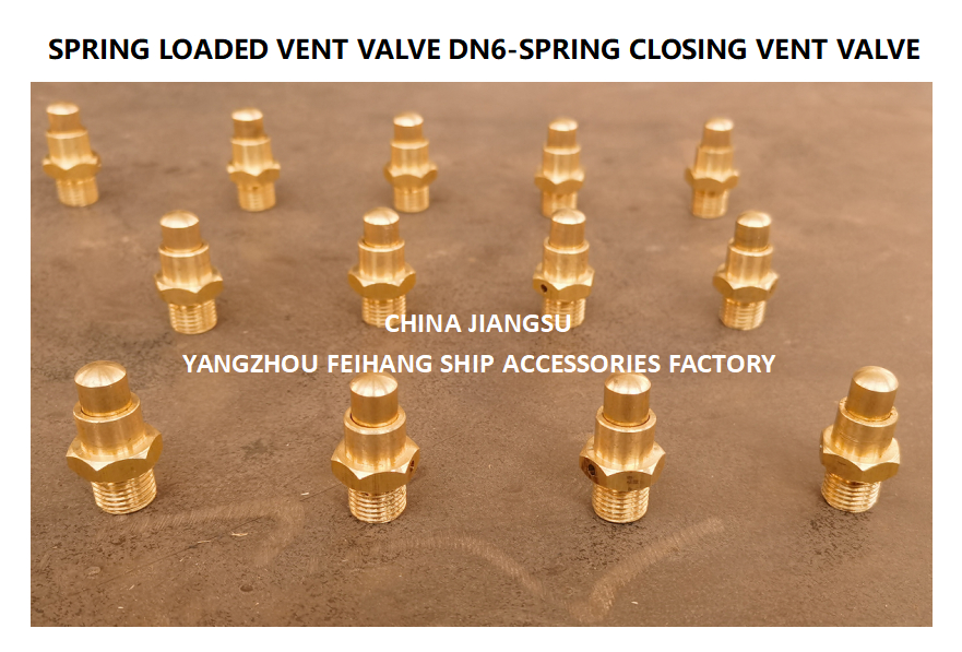 DN6 Spring Loaded Vent Valve with Threaded Ends Compliant with CB/T3778-1999 Standard