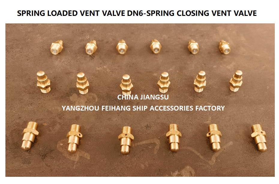 DN6 Spring Loaded Vent Valve with Threaded Ends Compliant with CB/T3778-1999 Standard