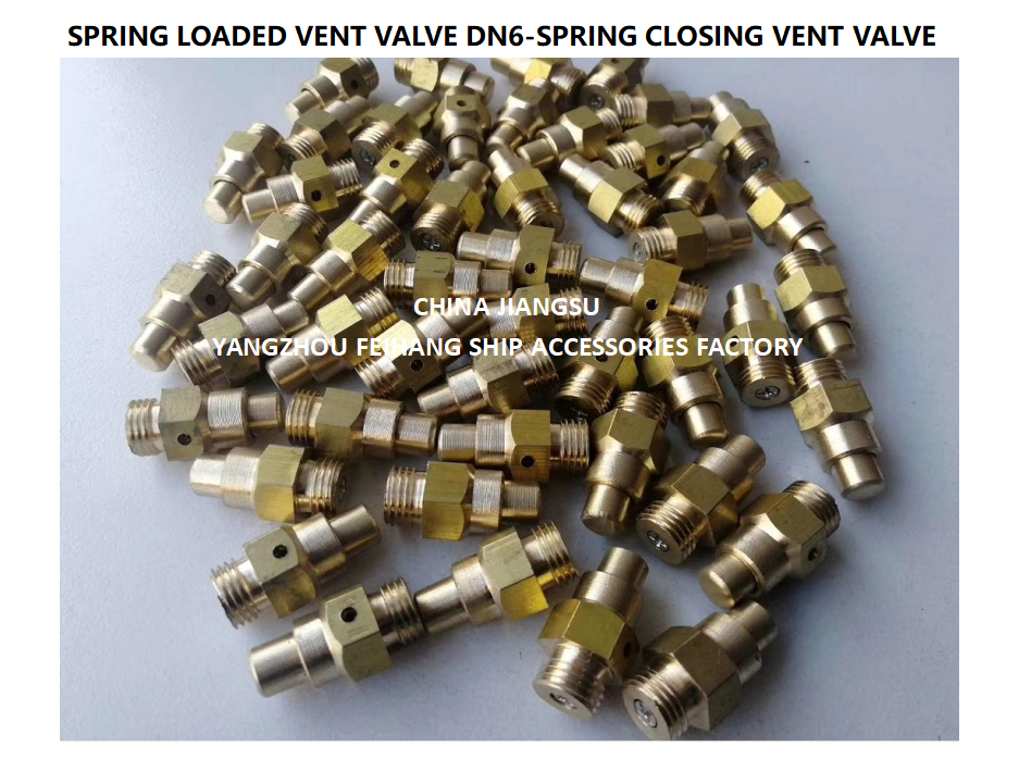 DN6 Size Spring Loaded Vent Valve with Threaded Connection Compliant to CB/T3778-1999 Standard