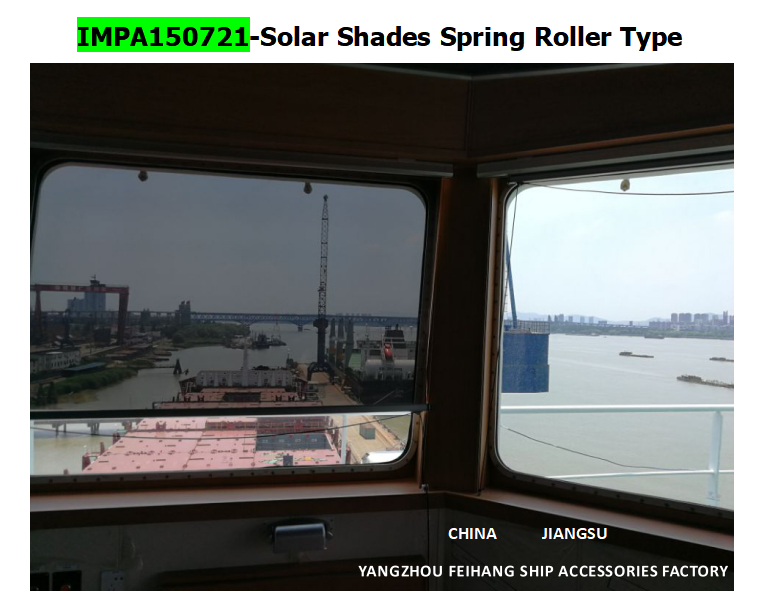 Marine Solar Shade roller blind & Marine Solar screen roller type blind with cassette box- Blin for the vessel’s bridge window