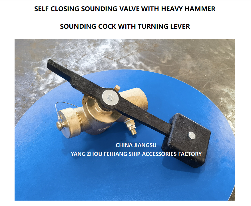 SOUNDING SELF-CLOSING VALVE FH-40A CB/T3778-99  PN2.5 Material - Copper  with BSP internal thread end and 360° rotating rod
