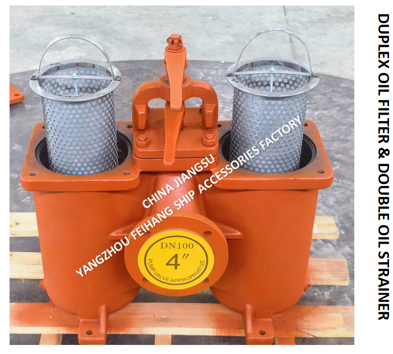 FH-A100 CBT425 Duplex Oil Strainers & Double Oil Filter OD-190mm，PCD-158mm,Bolt-8-15mm