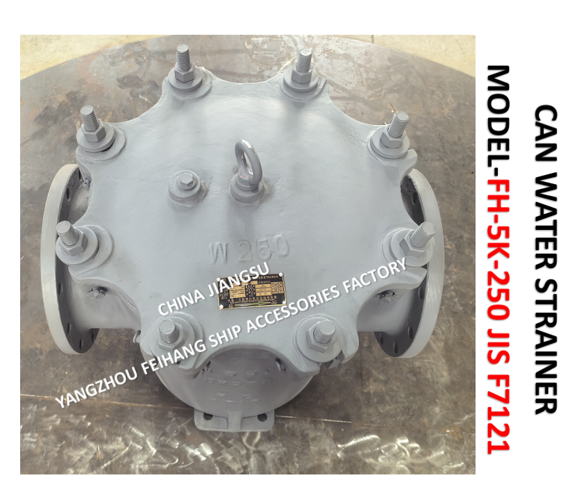 JIS FH-5K-250A CAN WATER STRAINERS-MARINE CAN WATER FILTERS JIS F7121 Body - cast iron filter cartridge - stainless steel BODY - CAST IRON FILTER CARTRIDGE - STAINLESS STEEL