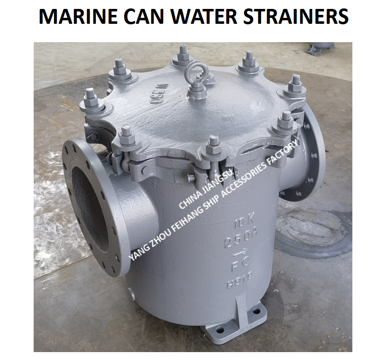JIS FH-10K-250A CAN WATER STRAINERS-MARINE CAN WATER FILTERS JIS F7121 Body - cast iron filter cartridge - stainless steel BODY - CAST IRON FILTER CARTRIDGE - STAINLESS STEEL