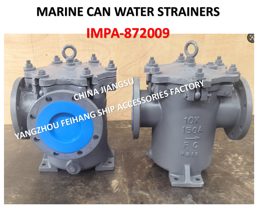 IMPA872009-MARINE CAN water filter can casting iron, nom dia 150mm S-TYPE JIS F7121